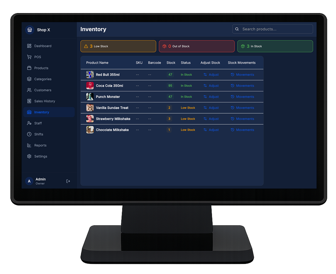 MozStock — Stock Management