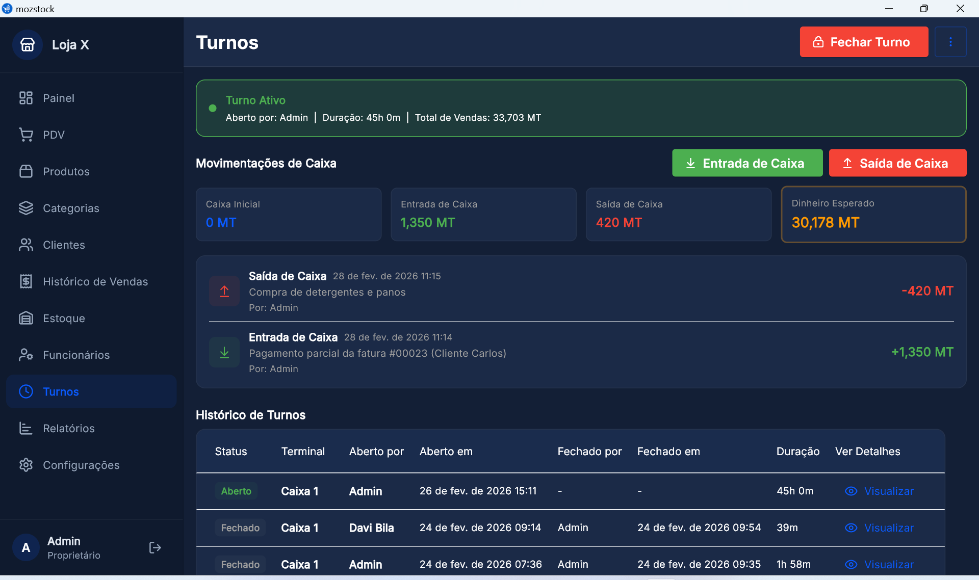 MozStock — Gestão de Turnos